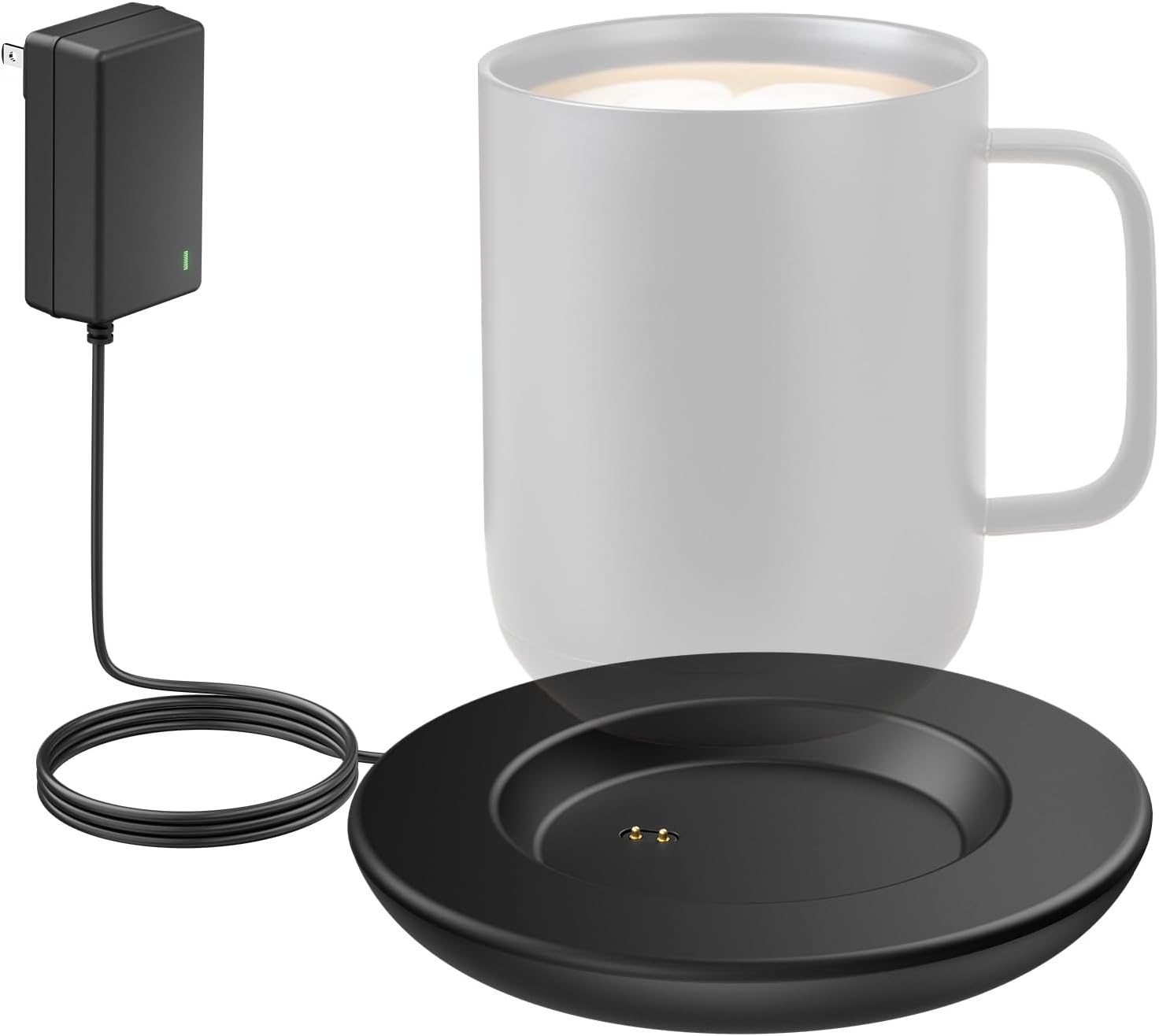 Charging Coaster 2 Compatible with Temperature Control Smart Mug 2 and 1/Travel Mug, Wireless Charger Power Dock Base for Home & Office