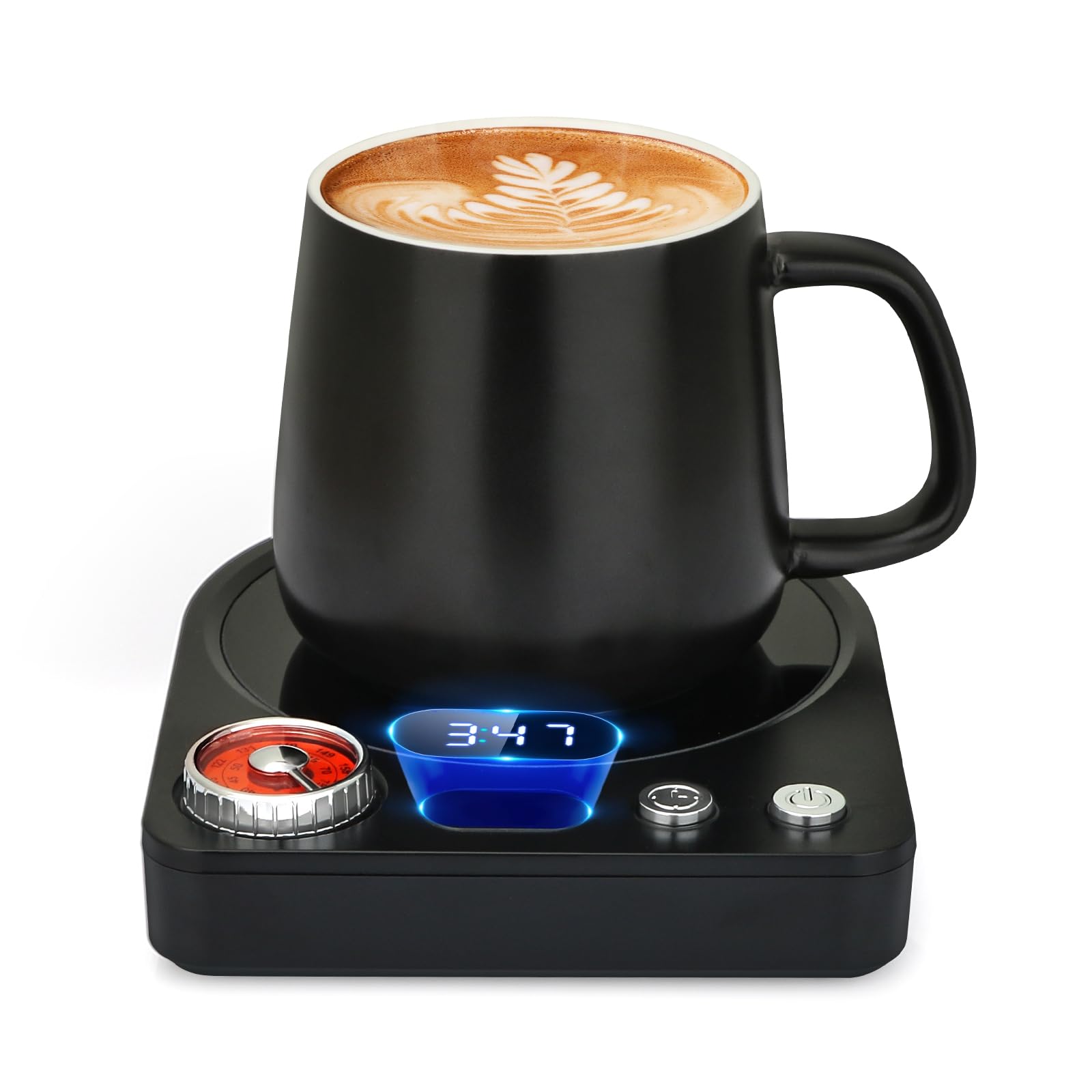 VOBAGA Coffee Mug Warmer for Desk with Auto Shut Off & 3-Temp Settings, Coffee Cup Warmer with Smart Safety Alert Home Office Accessory, Perfect for Coffee, Tea, Milk (No Mug)