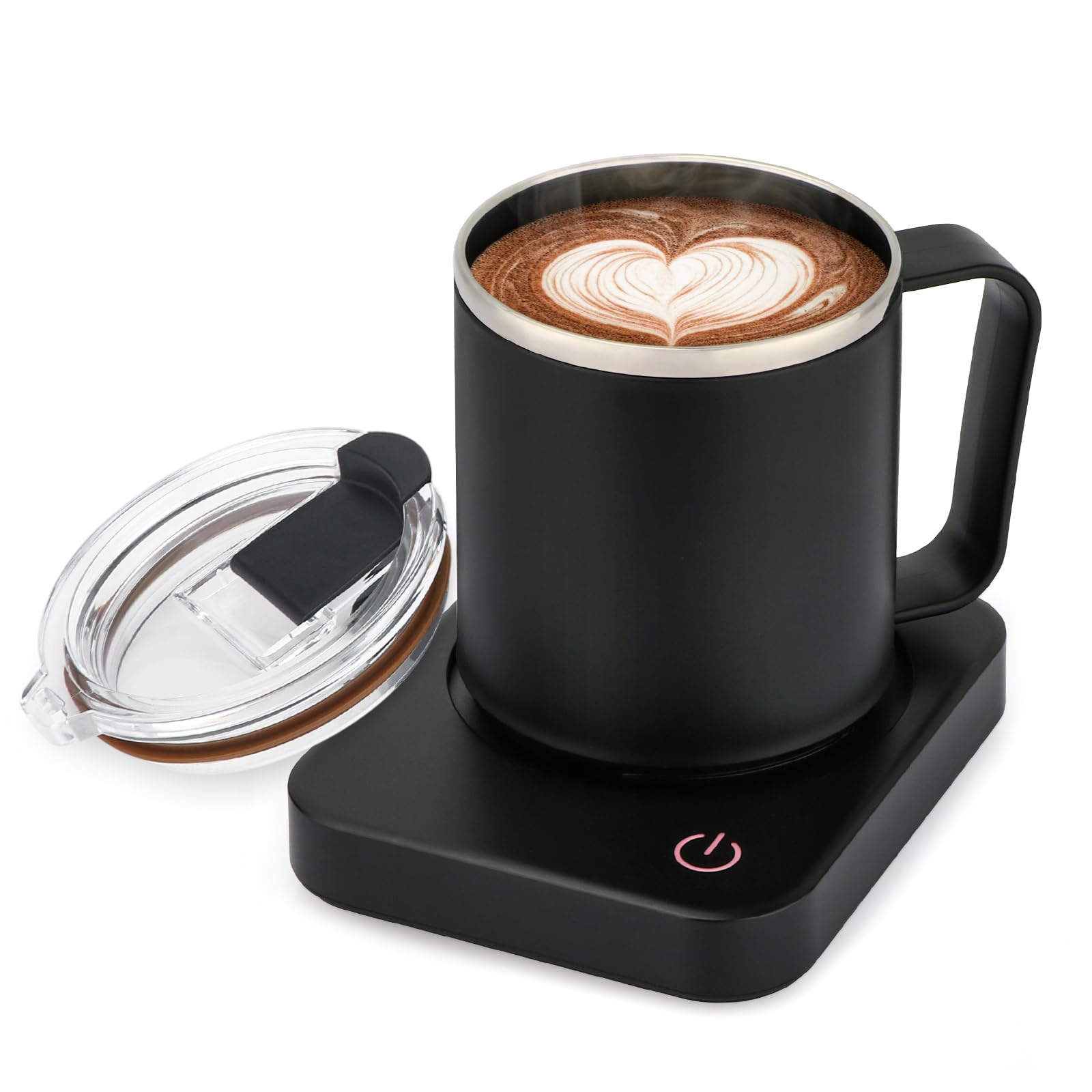 VOBAGA Coffee Mug Warmer for Desk with Auto Shut Off & 3-Temp Settings, Coffee Cup Warmer with Smart Safety Alert Home Office Accessory, Perfect for Coffee, Tea, Milk (No Mug)