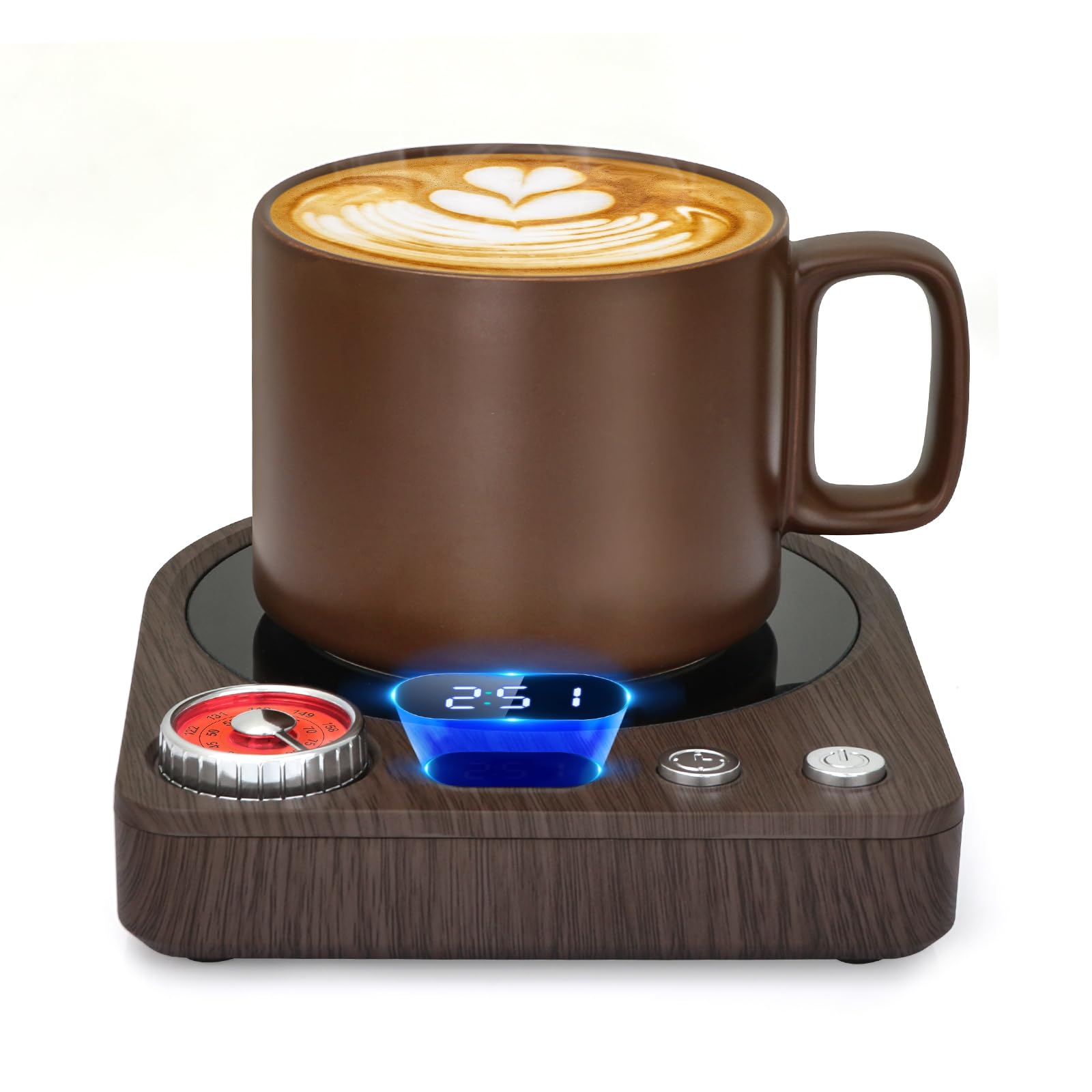 VOBAGA Coffee Mug Warmer for Desk with Auto Shut Off & 3-Temp Settings, Coffee Cup Warmer with Smart Safety Alert Home Office Accessory, Perfect for Coffee, Tea, Milk (No Mug)